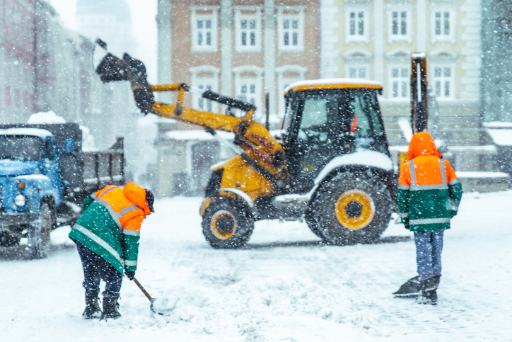commercial snow removal in public space