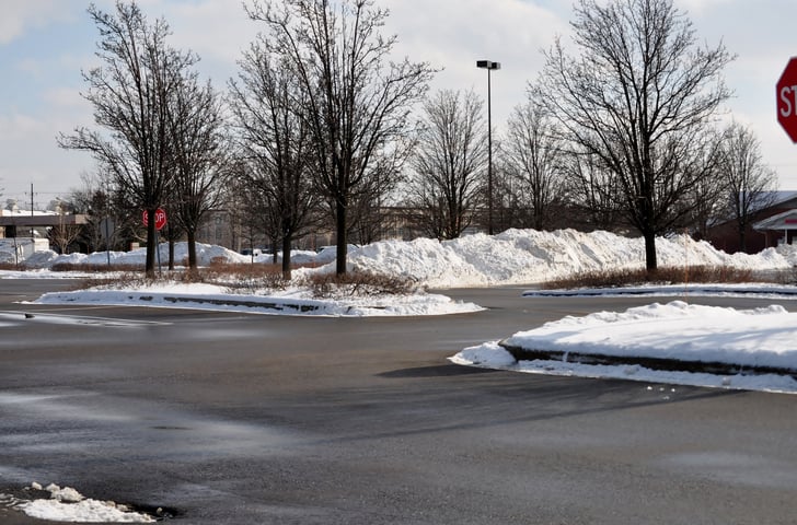snow-plowed-in-parking-lot-after-blizzard